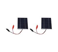 ISTOVO 2X Panneau Solaire étanche 5W 12V Extérieur Bricolage Chargeur de Cellules Solaires Panneaux époxy Polysilicium 136X110MM pour Outil de Batterie 9-12V