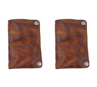 ISTOVO 2X Portefeuille Froissé à la Main, Portefeuilles pour en Cuir de Vache, Pinces à Billets en Cuir Rétro, Porte-Cartes Crazy Horse, Marron Clair