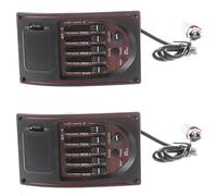 ISTOVO 2X Preamplificateur Pre-Cable Pre-Cable Acoustic 5 Bande Eq Tuner Piezo Pickup
