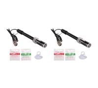 ISTOVO 2X Sonde de Remplacement de Ph électrode de Laboratoire Hydroponique pour Aquarium Test de Potentiel de Ph-Mètre Connecteur Bnc Q9
