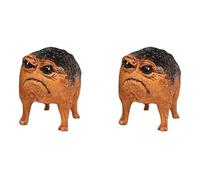 ISTOVO 2X Statue de Crapaud de Grenouille Grincheuse Moche en Colère en Plein Air Jardin Cour Grenouille Décor Statue Nouveauté Amusante Maison Bureau Grenouille Décor Sculpture