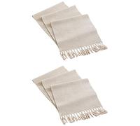 ISTOVO 2X Table à Franges en Coton et Lin, Chemins de Table Décoratifs Tissés, Table en Macramé pour Décor de Cuisine 13X70 Pouces