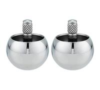 ISTOVO 2X Tippe Top Metal Flip Plus Top Toupie en Acier Inoxydable Amazing Toy Gift, Silver