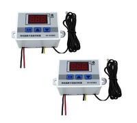 ISTOVO 2X Xh-W3002 220V Contrôleur de Température LEDNumérique 10A Sonde de Commutateur de Commande de Thermostat avec Capteur ÉTanche W3002