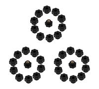 ISTOVO 30 Pièces Séries M6 Bouton de Filetage Interne Vis En Plastique Tête étoile Bouton de Serrage Noir M6 x 25