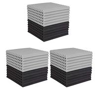 ISTOVO 36 Pièces, Panneau de Mur de Traitement de Studio de Pyramide Insonorisé de Mousse Acoustique 2.5X30X30cm