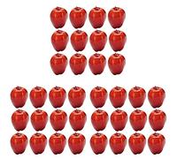 ISTOVO 36 Pièces Séries Pommes Artificielles Fruits Délicieux Rouges pour la Cuisine Aliments à Décor Décoration de Fête à Pommes Artificielles