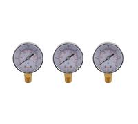 ISTOVO 3X 0-1Bar 50mm Jauge de Pression D'Eau Manomètre 1/4 Pouce NPT Fil Manomètre -50-15Psi