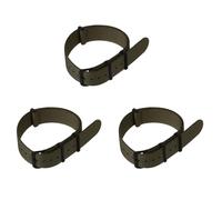 ISTOVO 3X Bracelet de Montre de Sport en Plein Air en Tissu de Nylon Vert Armée de 20 mm pour WB2034
