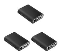 ISTOVO 3X Case pour 3 Modèle B, Pi 2 Modèle B et Pi B 4 Noir