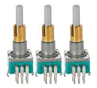 ISTOVO 3X EC11EBB24C03 Encodeur Double avec Interrupteur 30 Numéro de Positionnement 15 Poignée à Point D'Impulsion 25mm