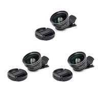 ISTOVO 3X Objectif de Téléphone Oeil de Poisson, Téléphone 0.45X avec Objectif de Caméra HD Objectif à Clip Macro Objectif Grand Angle pour Appareil Photo de Téléphone Portable