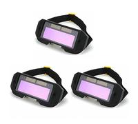 ISTOVO 3X Obscurcissement Automatique Casque de Soudage Changement de Lumière Automatique Anti-Glare Eyes Lunettes de Lunettes Masquées Autos Shades