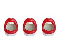 ISTOVO 3X Pot de Cactus Créatif, Contenants de Petites Plantes à Fleurs en Céramique, Planteur Sexy de Grandes Lèvres pour Le Bureau à Domicile, Rouge