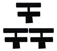 ISTOVO 3X Support D'Affichage À Bracelet À Deux Niveaux pour Bracelet en T, Noir