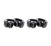 ISTOVO 4 x Double Infrarouge StÉRÉO Casque sans Fil Casque IR Voiture Lecteur DVD Appui-TÊTe Noir