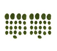 ISTOVO 40 Pièces 2 Tailles Rochers De Mousse Artificielle Mousse Vert Faux Décoratives Pierres Couvertes
