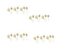 ISTOVO 40 Pièces Séries Boho Séché Palm Spears Fans de Palmier Séchés Naturels Feuilles de Palmier Séchées Feuille de Palmier Séchée Palm Fan Leaf avec Tige