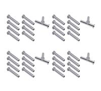 ISTOVO 40 Pièces Séries Goujon En Acier Inoxydable Embout de Goujon Embouts Filetés Goujon Apparié avec Tendeur de Câble pour Kit de Garde-Corps de Câble de 1/8 Pouce