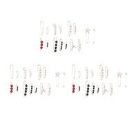 ISTOVO 45 Pièces Séries Pinces à Chandail épingles de Sûreté Robustes Faux Blanc Perle Broche Broche Robe Pince Chapeau Châle épingle Strass émail Broches