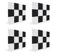 ISTOVO 48 Pièces Séries Panneau de Mousse Acoustique, Coussin D'Isolation Phonique de Coins D'Isolation Phonique, pour Salle de Jeux de Plafond de Studio, 2.5X30X30cm