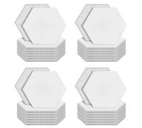 ISTOVO 48 Pièces Séries Panneaux Acoustiques Hexagonaux Panneaux de Mousse Anti-Bruit à Bord Biseauté, Rembourrage D'Insonorisation, Traitement Acoustique pour Studio