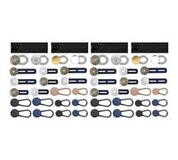 ISTOVO 48X Rallonges de Boutons pour Jeans, 6 Tailles de Pantalons, Extension de Ceinture à Boutons, Taille Élastique Réglable Flexible pour Femmes