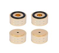 ISTOVO 4pcs Amortisseur de Pied Absorbant Les Tampons de Pied en Aluminium Tampons D'Absorption des Chocs pour Les Haut-Parleurs Amplificateur CD Gold