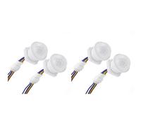 ISTOVO 4Pcs Détecteur de Mouvement Interrupteur de Lumière 110-220V Capteur PIR Temporisation de Détection Intelligente Détecteur D'Induction Infrarouge Réglable