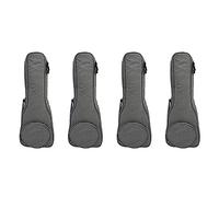 ISTOVO 4pièces 23 Pouces Sac en Coton Ukulele Etui Souple Gig Tissu Oxford Impermeable Ukulele Hawaii Guitare A Quatre Cordes Gris