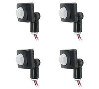 ISTOVO 4X 220V Mini Capteur Infrarouge Du Corps Humain Capteur de Corps Infrarouge Interrupteur LED Lumière D'Inondation PIR Capteur de Mouvement Réglable Noir