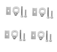 ISTOVO 4X Bike Tendeur de Chaîne Tendeur en Alliage D'Aluminium Vélo Attache Boulon Simple Vitesse Boulon Vis de Boulon pour BMX Fixie Vélo Argent