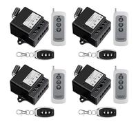 ISTOVO 4X Interrupteur Marche / DC12V-24V, Actionneur Linéaire à Télécommande, Courant 10A, Portée de 165 Pieds, Actionneur Linéaire avec Télécommande