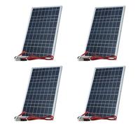 ISTOVO 4X Kit de Panneau Solaire 12 V Générateur de Cellules Solaires Rechargeables Extérieures Portables de Puissance 30 W pour