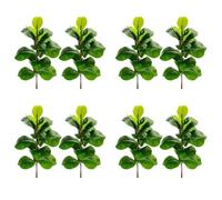 ISTOVO 4X Plantes Artificielles Violon Feuille Figue Faux Ficus Lyrata Arbre Faux Buissons Verts Verdure pour Jardin Porche Fenêtre Boîte Décor
