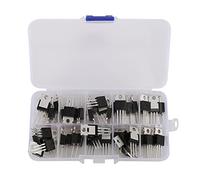 ISTOVO 50 PièCes 10 Types Kit D'Assortiment de Transistors Mosfet SéRie IRF, Y Compris IRFZ44 / 510/520/530/540/640/740/840/3205/9540