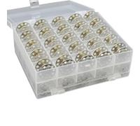 ISTOVO 50 Pièces Bobines en Métal pour Machine à Coudre avec Boîte de Rangement