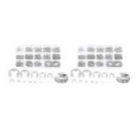 ISTOVO 580 Pcs E Clip Circlip Rondelle Assortiment Kit Acier Inoxydable 1.2-15 mm Externe Anneau de Rétention Clip pour Poulies Arbre