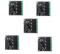 ISTOVO 5X 4CH Tuya Commutateur Module de Commutation WiFi Relais Sans Fil Vie Intelligente APP Télécommande Minuterie Intelligente pour Commutateur de Maison Intelligente