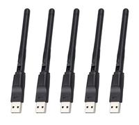 ISTOVO 5X Carte sans Fil RT5370 Adaptateur WiFi USB Portable 2,4 G 150 Mbps Antenne WiFi Récepteur WiFi USB pour PC et Boîtier TV