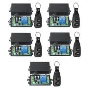 ISTOVO 5X DC 12 V 10A 1Ch Télécommande Sans Fil Système de Commande ÉMetteur Récepteur 2 Boutons ÉTanche à Distance 433 Mhz