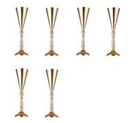 ISTOVO 6 Pièces Vase à Fleurs de Table Décor de Pièce Maîtresse de Mariage Support de Fleur en Métal Ornements de Fleurs Artificielles pour la Partie d'anniversaire