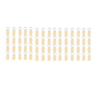ISTOVO 60Pcs Blanc Porte-Clés en Bois Bricolage Porte-Clés Porte-Clés Balises Cadeaux Rectangle Jaune