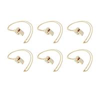 ISTOVO 6X Sifflet, Sifflet en Métal et Cristal Strass, Sifflet Brillant avec Porte-Clés pour Arbitres, Entraîneurs, Enseignants