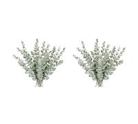 ISTOVO 72 Morceaux de Tiges D'Eucalyptus Tiges de Feuilles D'Eucalyptus Artificielles Branches de Feuilles Tactiles Grises Véritables