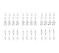 ISTOVO 72 Pièces Lustre Cristal Prismes Pendentifs Ensemble 38 mm Clair Larme Glaçon Lustre Cristaux Pièces Cristaux de Rechange