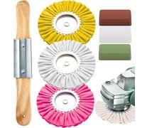 ISTOVO 7pcs Kit de Polissage 8 Pouces Roues de Polisse des Voies Aériennes pour le Brouillard de Restauration de Jante Métallique Polonteur de Roues Compatibles