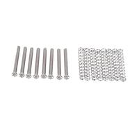 ISTOVO 8 pieces M3x30MM Pick-up de guitare electrique de Humbucker Reglage l'hauteur vis et ressort - Argent