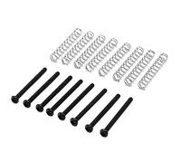 ISTOVO 8 pieces M3x30MM Pick-up de guitare electrique de Humbucker Reglage l'hauteur vis et ressort - Noir