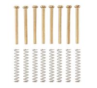 ISTOVO 8 pieces M3x30MM Pick-up de guitare electrique de Humbucker Reglage l'hauteur vis et ressort - Or